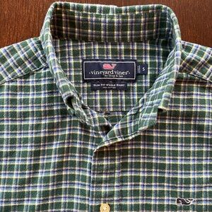 Vineyard Vines Flannel whale shirt